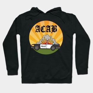 Burning cop car Hoodie